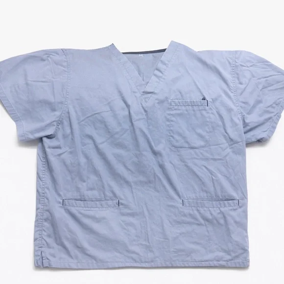 Light Gray Men's Scrub Top and Cargo Pants - Picture 1 of 2